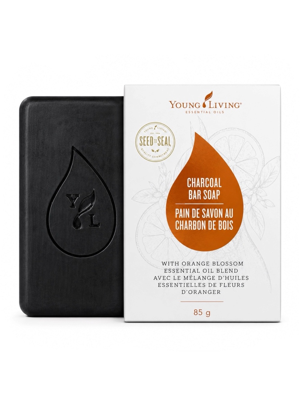 YOUNG LIVING CHARCOAL BAR SOAP 85G - BNIB